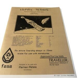 I.S.P.M.V. Tethys FASA 1981 Traveller RPG Role Playing Game Martian Metals